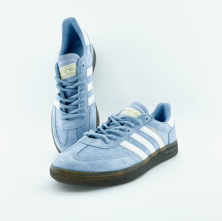 Чоловічі кросівки Adidas Handball Spezial Blue White Взуття Адідас Спеціал Спешл сині замшеві кеди низькі весна осінь повсякденні