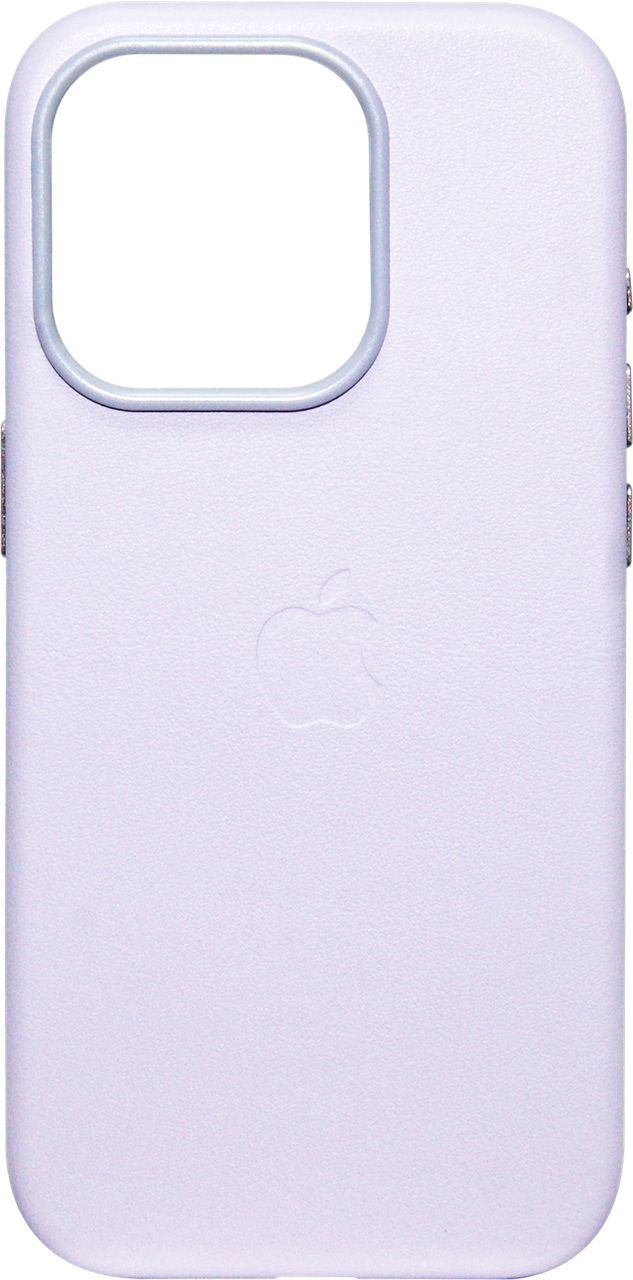 Накладка iPhone 15 Pro Leather MagSafe Фіолетовий