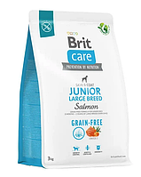 Brit Care Dog Grain-free Junior Large Breed беззерновий корм для цуценят великих порід 3 кг (лосось)