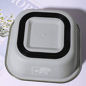 Миска для собак котів Taotaopets 1910002 металева Gray 160 мм