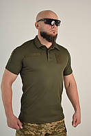 Поло тактическое кулмакс 48 размер M ,мужская тактическая армейская футболка ПОЛО POLO олива хаки для ВСУ