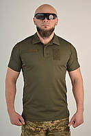 Поло тактическое кулмакс 56 размер 3XL ,мужская тактическая армейская футболка ПОЛО POLO олива хаки для ВСУ