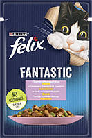 Вологий корм Purina Felix Fantastic із форелью та зеленими бобами в желе 85 г (7613039841617)