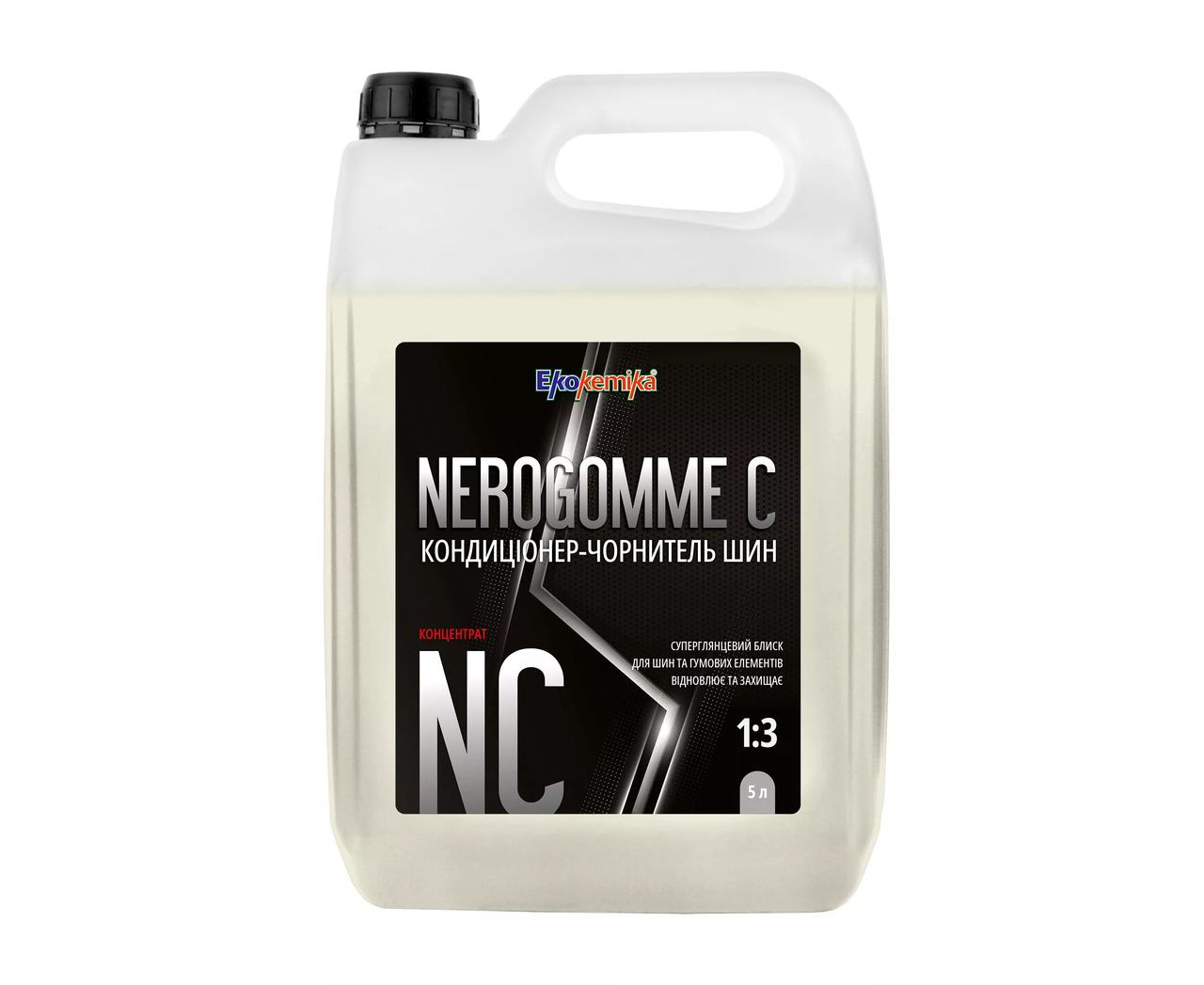 Кондиціонер-чорнитель шин 5 л Ekokemika Pro Line NEROGOMME CONCENTRAT 1:3 (780354), фото 1