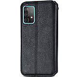 Шкіряний чохол-книжка GETMAN Cubic (PU) для Samsung Galaxy A52 4G / A52 5G / A52s Чорний, фото 2