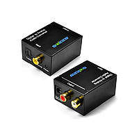 Swees® Адаптер цифро аналогового (L/R) стереофонического конвертера Переходник аудио Toslink-RCAx2+Coax/SPDIF