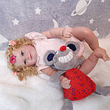 Велика 60 см реалістична лялька Реборн (Reborn) NPK дівчинка з волоссям, як жива справжня дитина, гарний м'яконабивний малюк пупс, фото 6