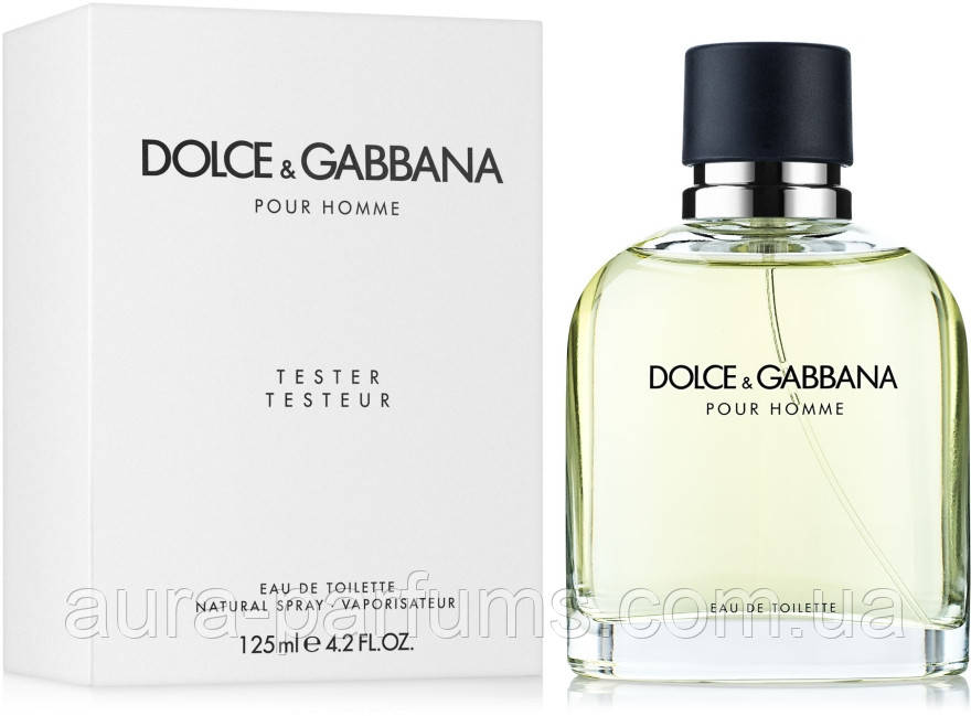 Мужские духи Dolce & Gabbana Pour Homme Tester (Дольче Габбана Пур Хом) Туалетная вода 125 ml/мл Тестер - фото 1 - id-p2106452549