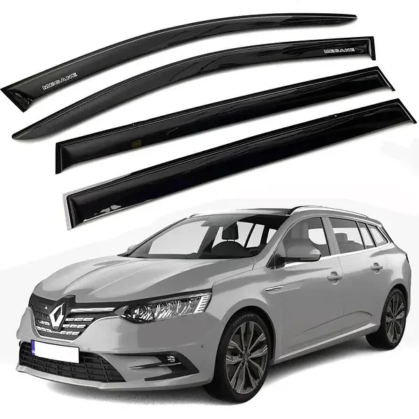 Дефлектори вікон вітровики Renault Megane III універсал 2008-2015 (скотч) AV-Tuning