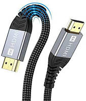 Кабель HDMI15 футов (3 метра), vercarnon HDMI-HDMI с нейлоновой оплеткой 4K 2.0 18 Гбит/с