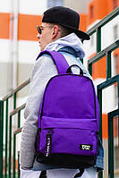 Спортивный городской рюкзак темно фиолетовый повседневный вместительный Without Reflective 20 Purple LOV