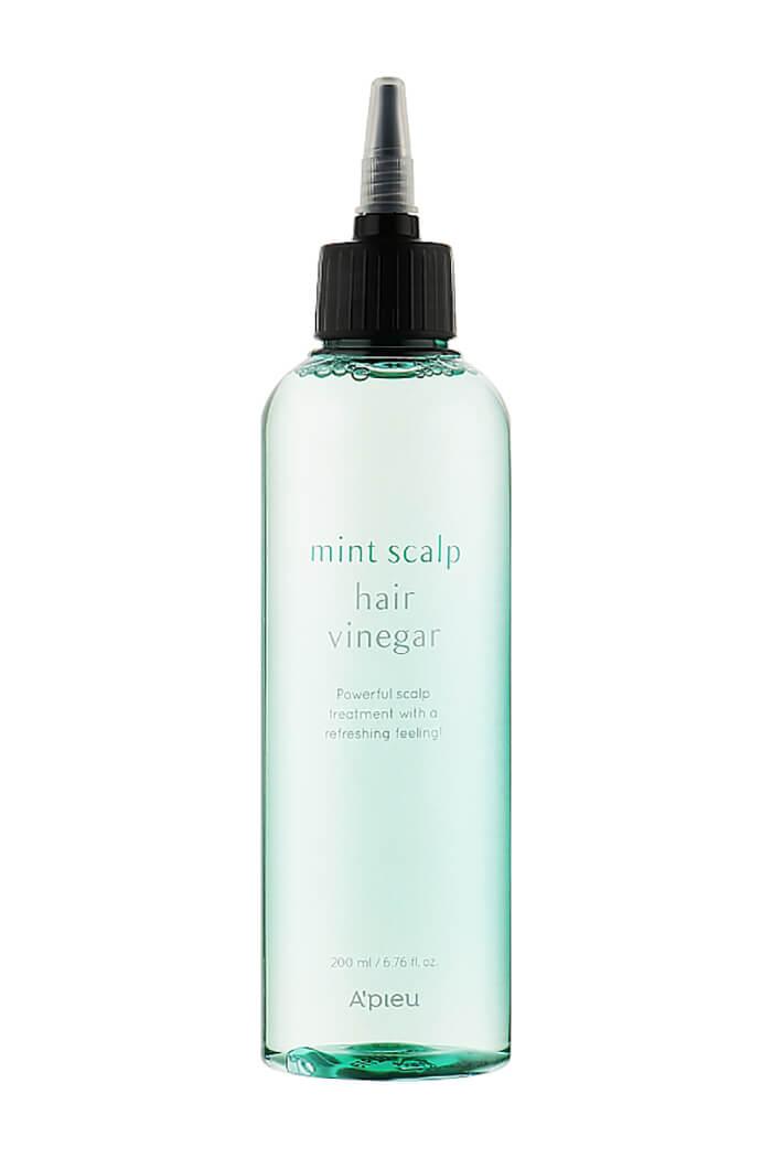 Догляд за жирною шкірою голови a'pieu mint scalp hair vinegar 200 мл