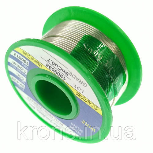 Припой для пайки бессвинцовый олово 1.0мм с флюсом, катушка 50г (ID ...