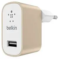 Сетевое зарядное устройство Belkin Home Charger (12W) USB 2.4A, Mixit Metallic, gold
