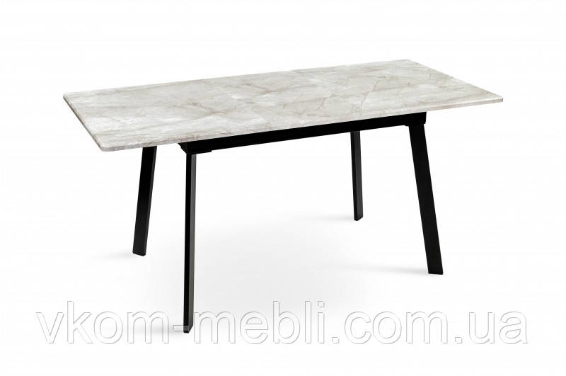 Стіл обідній Етна розкладний 120/160х75 см чорний/базальт, фото 1