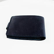 Класичний гаманець із натуральної шкіри Crazy Horse SH019 (чорний), фото 2