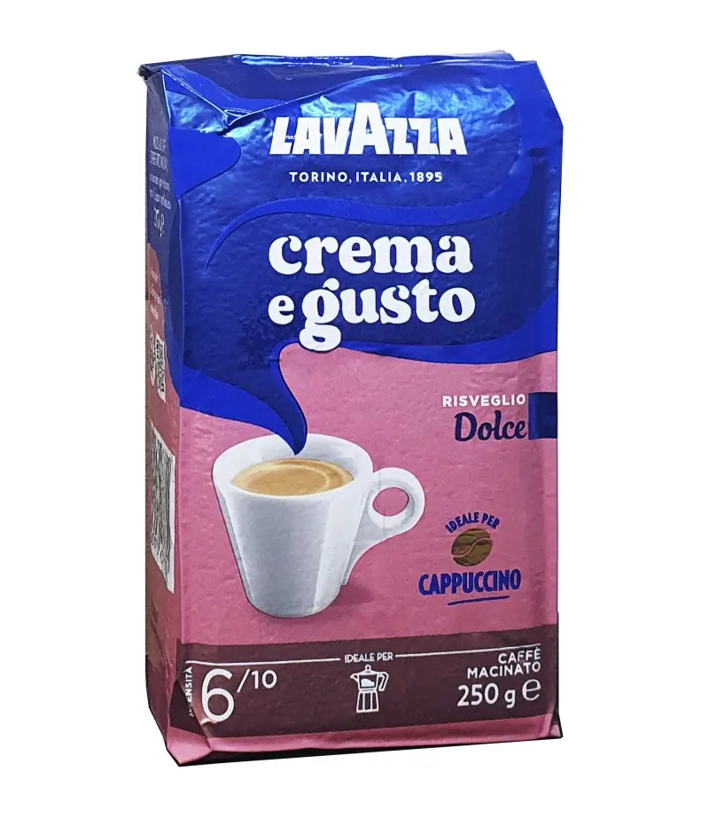 Кава мелена Lavazza Crema e gusto Dolce 250 г Лавацца Крема Оригінал Італія