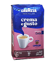 Кава мелена Lavazza Crema e gusto Dolce 250 г Лавацца Крема Оригінал Італія