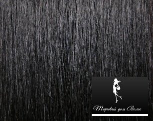 Славянские волосы черные волна , цвет 1 , 100 грам , 50 см - фото 2 - id-p2106465650