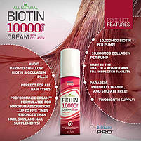 BIOLabs PRO Cream Biotin 10 000 мг. / Біотин + Колаген крем для волосся, шкіри та нігтів 85 грамів BX017, фото 5