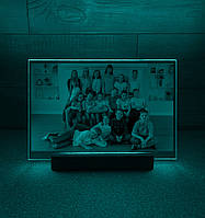 Фотоакрил с подсветкой на деревянном основании (30х20 см, горизонтальный формат)