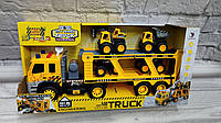 Игровой набор грузовик, автовоз, трак, Трейлер с машинками 4шт. Truck City Series, звук, свет. 1189-66