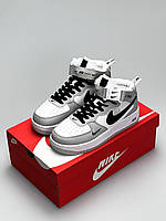 Женские кроссовки Nike Air Force Mid Utility White Gray, 36 размер