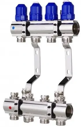 Колекторний блок 4 контури KP CZECH з термоклапанами