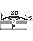 Ламінований алюмінієвий поріг прихованого монтажу, ширина 30 мм, висота 5 мм, довжина 0,9 метра, фото 2