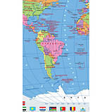 Політична карта світу м-б 1:70 000 000 ламінована на планках., фото 2