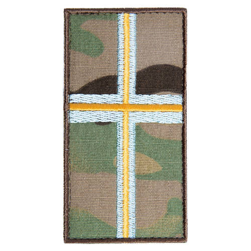 Шеврон нашивка на липучке Погон Капелан 5х9,5 см мультикам (ID ...