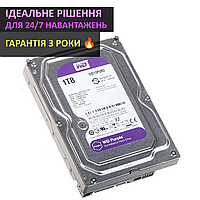 HDD 1 ТБ жорсткий диск для відеоспостереження WD Purple WD10PURZ HDD диск на 1 ТБ SATA для відеореєстратора, відеонагляду