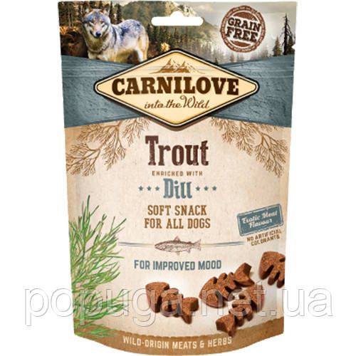 Carnilove TROUT & DILL (ФОРЕЛЬ І КРІП) ласощі для собак Покращення настрою,200г
