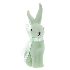 Фігурка пластикова Кролик з бантом флок м'ятний 20 см. 42105
