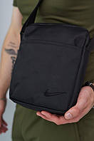 Мужская сумка через плече черная Nike черный логотип барсетка месседжер LOV