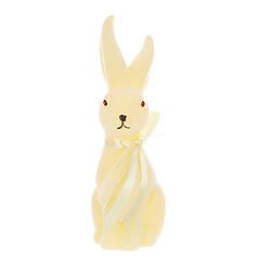 Фігурка пластикова Кролик з бантом флок жовтий пастельний 23.5 см. 42113