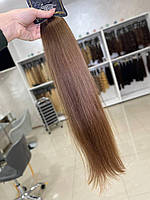 Детские славянские волосы не крашеные 62 см , вес 108 грам . Срез натуральны детских славянских волос 62 см