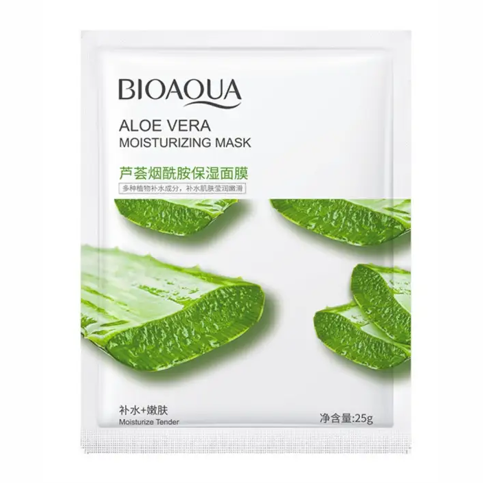 Тканинна маска для обличчя з екстрактом алое Bioaqua Aloe Vera Moisturizing Mask