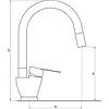 Змішувач для кухні MixMIRA MSM-203SG Сірий з гнучким виливом, фото 4