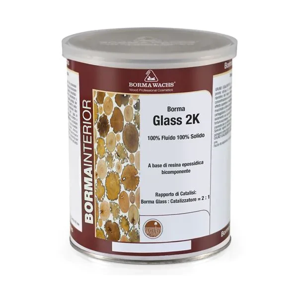Епоксидна смола BORMA Glass 2K + CATALIST BORMA GLASS 2K (суміш 1 кг)