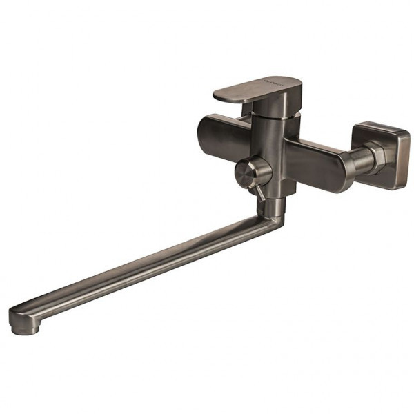 Змішувач для ванни Globus Lux SICILIA SQ-208 EURO Квадро-Лайт L- 350мм, Нержавійка, комплект із душем, фото 1