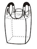 Мешок биг бэг 90х90х150 двухпетлевой с глухим дном и клапаном загрузки. От 10штук.