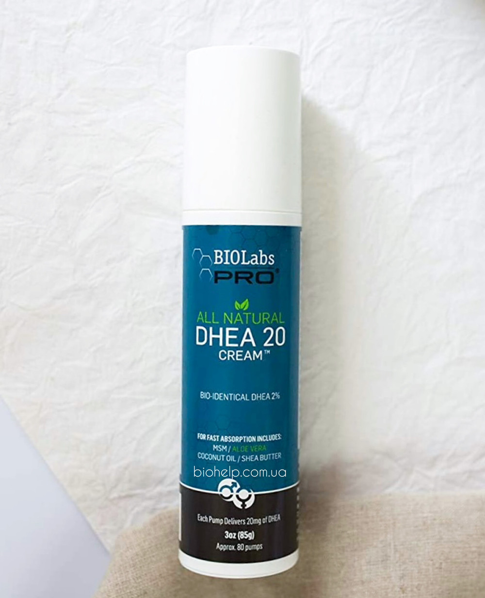 BIOLabs PRO Cream DHEA / ДГЕА / ДГЕА біоідетичний крем 20 мг 85 грамів BX293, фото 1