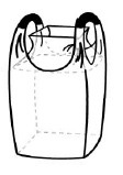 Мешок биг-бэг МКР 2х петлевой, дно глухое, фартук, грузоподьемность 1000кг. От 10штук - фото 1 - id-p2106489808
