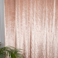 Ткань портьерная однотонная Бархат Roma V-10596 розовый