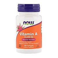 Вітамін A "Vitamin A" Now Foods, 10 000 МО, 100 капсул