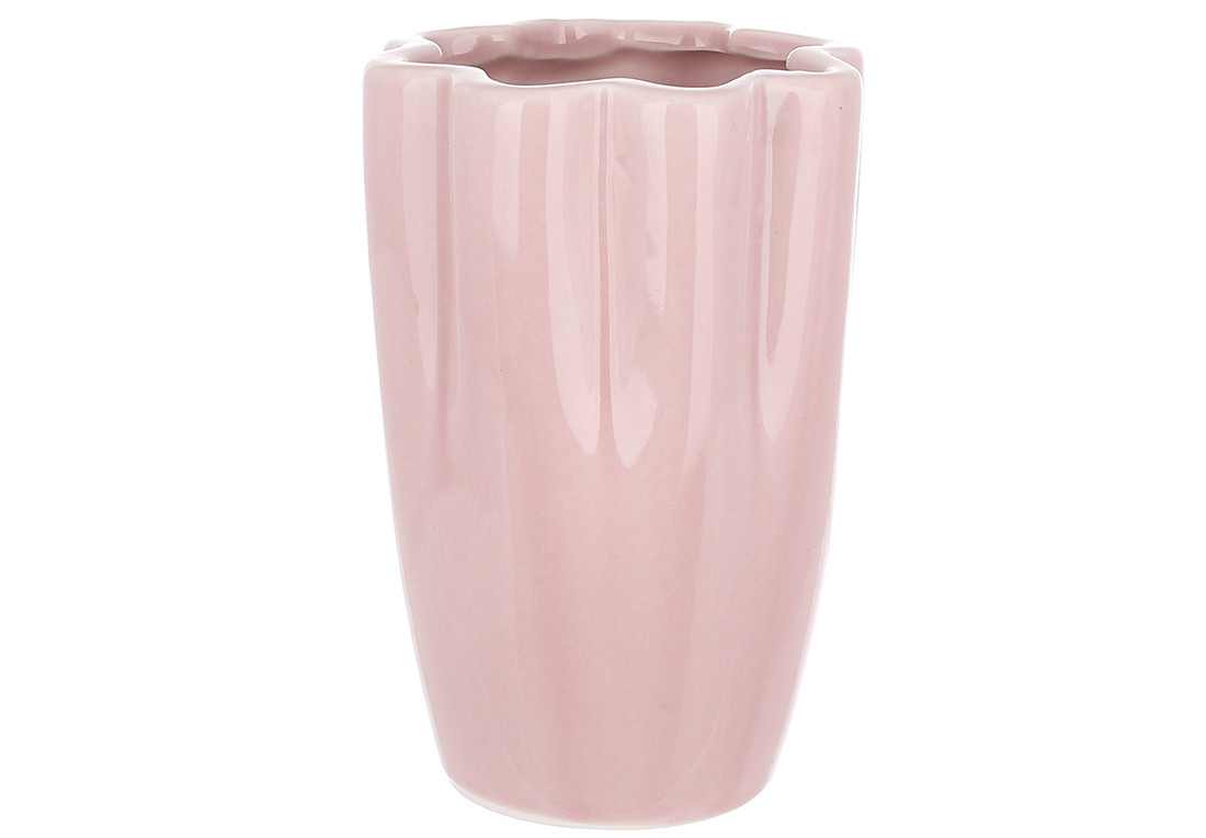 Ваза фарфорова Фіорі 16,5см, колір - пудровий ТОВАР ВІД ВИРОБНИКА