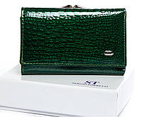 Женский кожаный кошелек SERGIO TORRETTI WS-5 зеленый