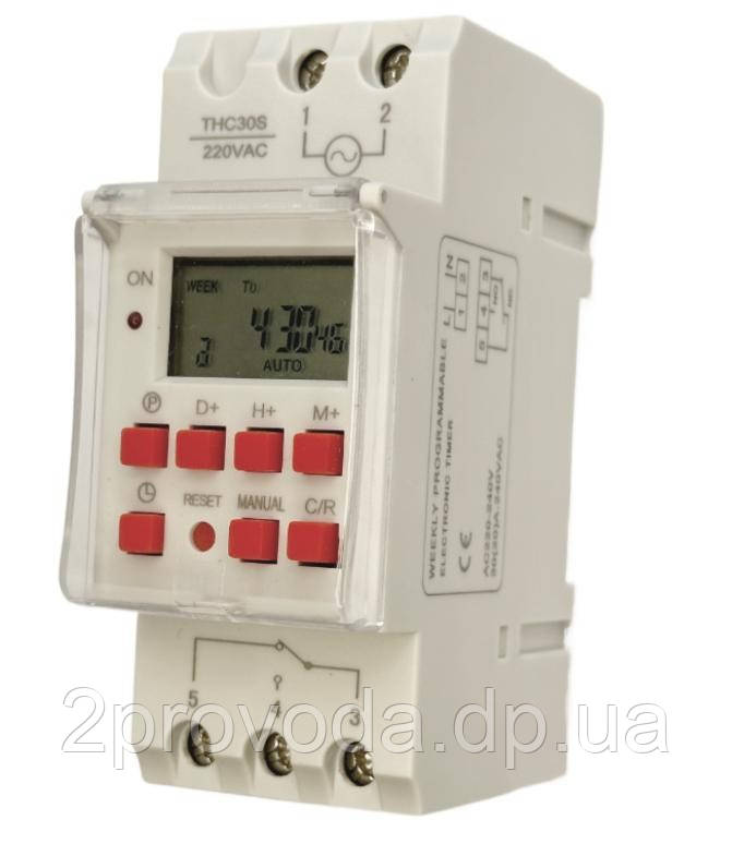 Реле часу електронне тижневе THC30S 30A 6000 W IP20