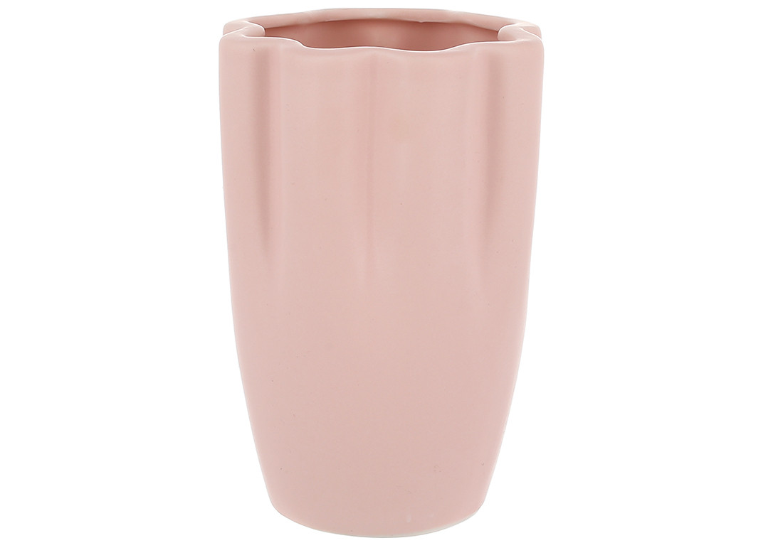 Ваза порцелянова Фіорі 12,5см, колір - рожевий матовий ТОВАР ВІД ВИРОБНИКА